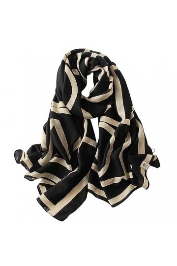 TZUFA Châle Écharpe En Coton Écharpe En Soie Pour Femme Mode Automne Et Hiver Écharpe Imprimée Chaude Châle