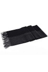 QTBH Foulard Femme Echarpe dagneau Strip Solide Plaid Laine Foulard de Luxe Classique Chaud Long Touche Soft Soft Cachemire 