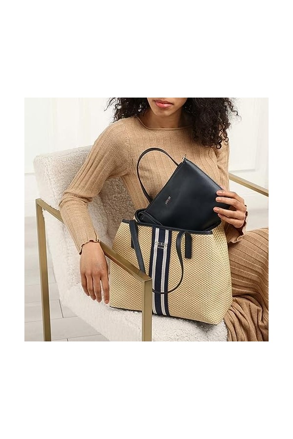 Guess Vikky Tote, Sac a Main Womens, Navy, Taille Unique