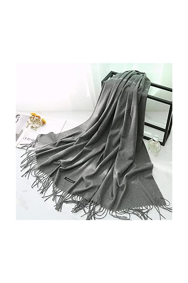 LuisFranklin Foulard Echarpe Femme Soie Cheveux Dames Écharpe Couleur Unie Épais Chaud Décontracté Écharpe Dames Turban Châle