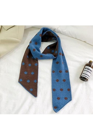 LuisFranklin Foulard Echarpe Femme Soie Cheveux Écharpe Femmes Écharpe Tricotée À Pois Enveloppé Châle dangle Pointu Chaud É