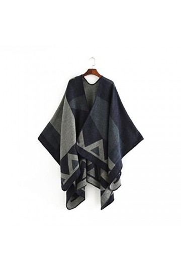 Foulard Echarpe Scarf Scarves Femmes Vintage Géométrique Poncho Écharpe Chaud Châle Wrap Confortable Femme Tricoté Doux Couve