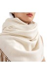 Châle pashmina pour femme - Écharpe dhiver chaude pour mariage - 199,4 x 69,8 cm, Couleur 23, L