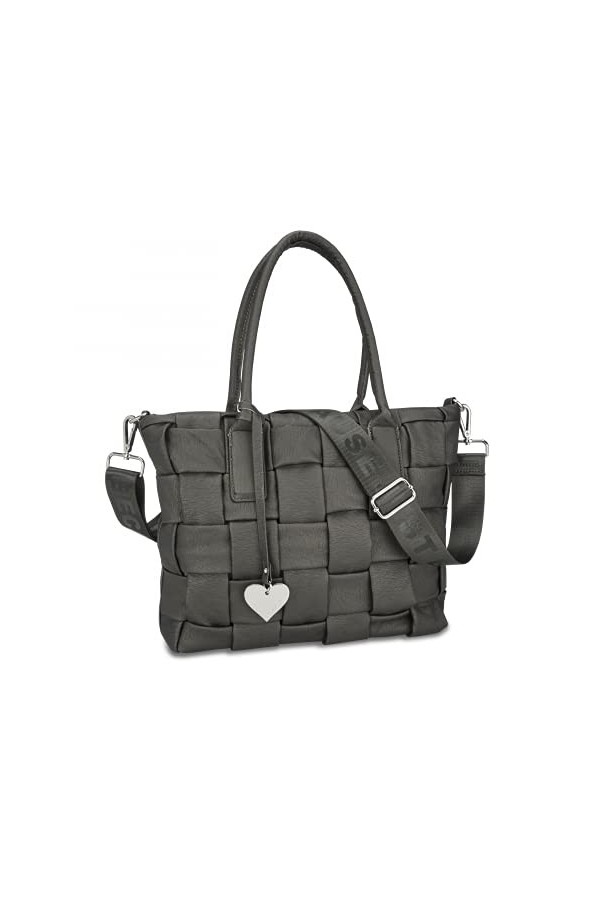 MARCO TOZZI Sac à Main 2-2-61036-27 Femme, Gris foncé, Taille Unique