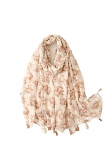 PacuM Mode Hijab musulman, Lady Print Soft Wrap Pashmina Étole Floral Gland Viscose Châle Écharpe Foulards Foulards Foulard