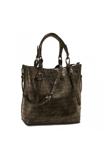 MARCO TOZZI Sac à Main 2-2-61007-27 Femme, Kaki Croco CB, Taille Unique