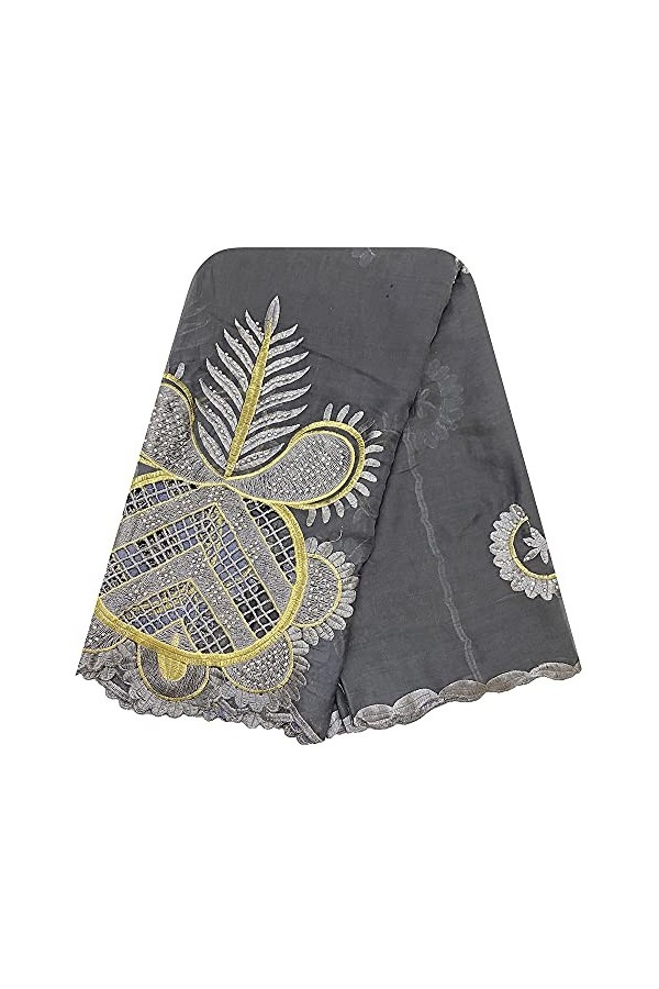 Foulard hijab en coton doux pour femme africaine, foulard brodé pour châles, Bx-29-3, Taille unique