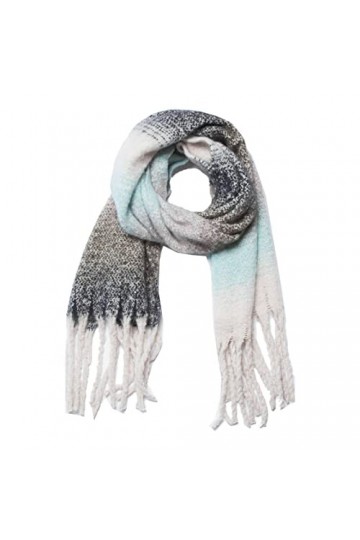 SATUSA Écharpe cachemire femme grande écharpe élégante hiver légère grande étole châle noir laine douce écharpe Pashmina chau