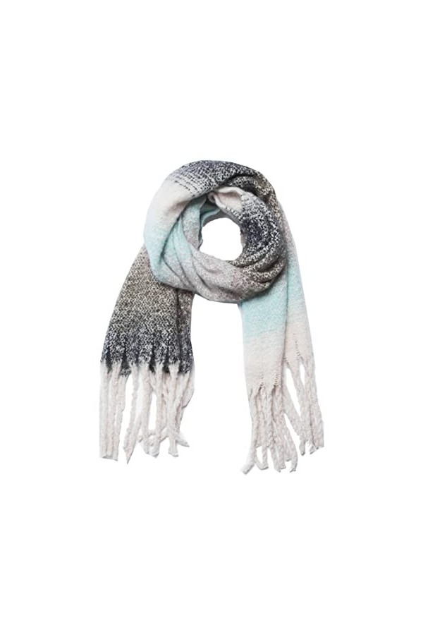 SATUSA Écharpe cachemire femme grande écharpe élégante hiver légère grande étole châle noir laine douce écharpe Pashmina chau