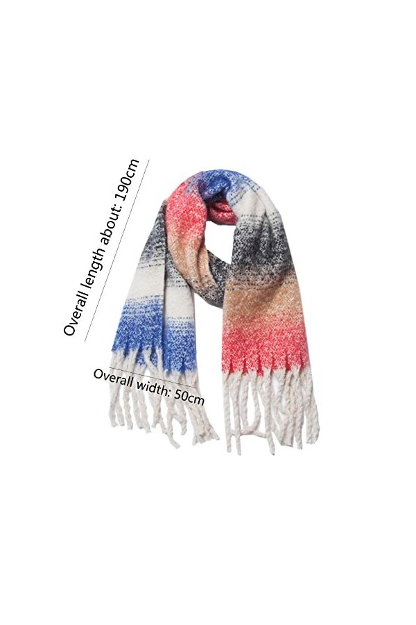 SATUSA Écharpe cachemire femme grande écharpe élégante hiver légère grande étole châle noir laine douce écharpe Pashmina chau