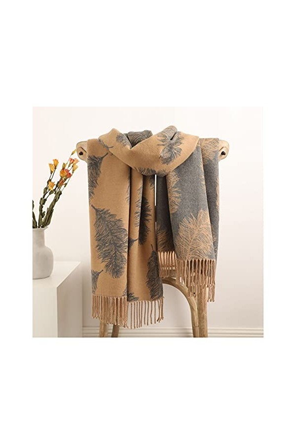 hkwshop Châles Femmes Foulards écharpes Longs écharpes châle Femelle Hijab enveloppe Hiver Chaleur Chaud Couverture Pashmina 