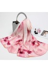 XXYANZI Soie Grande Echarpe Femme Élégantes Doubles Côtés Floral Sensation Wrap écharpe étole châle pour Demoiselles Soirée M