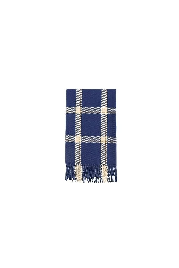 TZUFA Écharpe automne hiver femmes écharpe classique Vintage Plaid écharpe gland Wrap châle