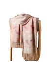 TZUFA Châles coupe fleur écharpe en cachemire femme hiver épaissi étudiant écharpe sauvage dégradé couleur chaud gland châle