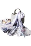 XXYANZI Soie Grande Echarpe Foulards Imprimé Châle Printemps et Automne Hiver pour Robe de Soirée Mariage Mariée Cérémonie Co