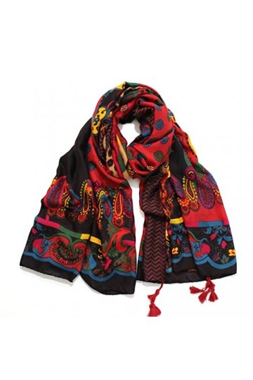 Écharpe de Noël Femmes Écharpe Viscose Châle Écharpes Premium Mode Écharpes Long Châle Wraps Doux Écharpe Dames Écharpes Cade