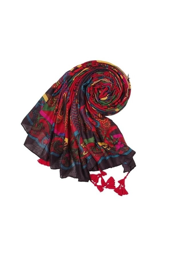 Écharpe de Noël Femmes Écharpe Viscose Châle Écharpes Premium Mode Écharpes Long Châle Wraps Doux Écharpe Dames Écharpes Cade