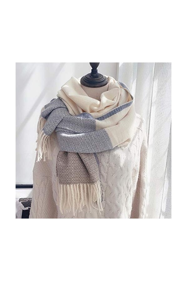 GCC Écharpe, Classique - Plaid - Gland,ÉCharpe en Cachemire Imitation Hiver Chaud, écharpe Double Face Rétro Sauvage B-210 * 