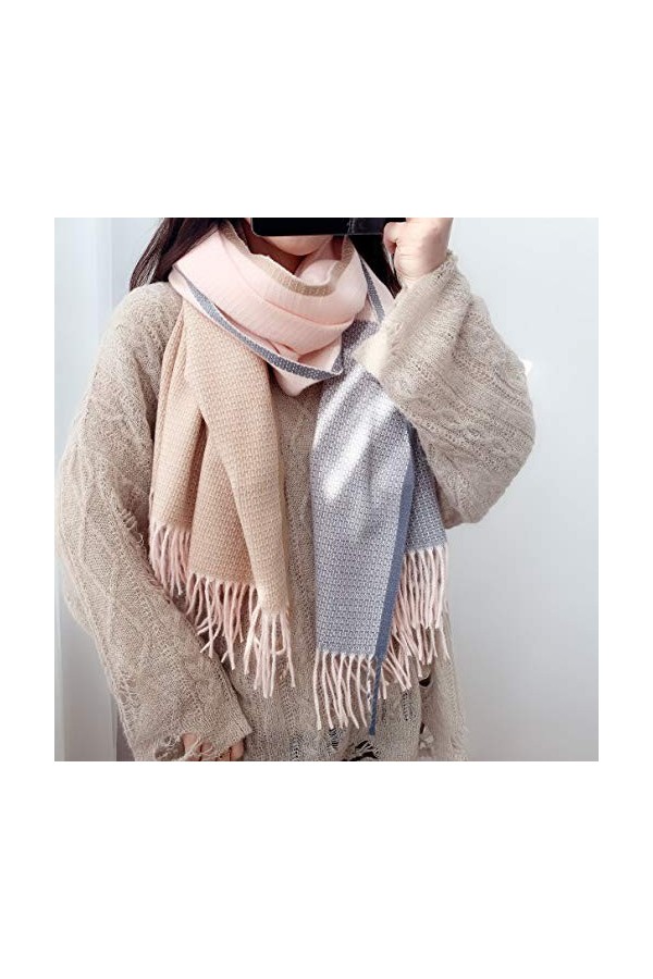 GCC Écharpe, Classique - Plaid - Gland,ÉCharpe en Cachemire Imitation Hiver Chaud, écharpe Double Face Rétro Sauvage B-210 * 