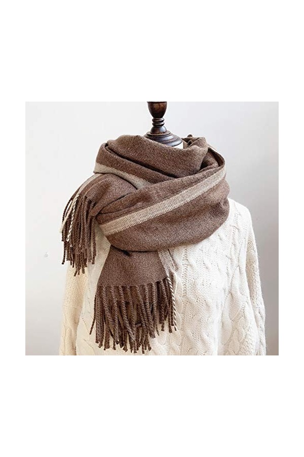 GCC Écharpe, Classique - Plaid - Gland,ÉCharpe en Cachemire Imitation Hiver Chaud, écharpe Double Face Rétro Sauvage B-210 * 