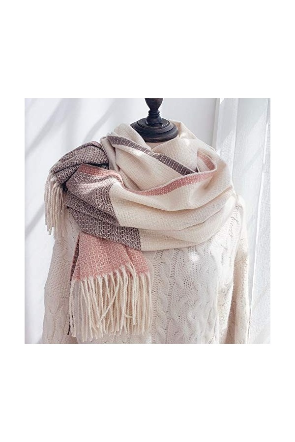 GCC Écharpe, Classique - Plaid - Gland,ÉCharpe en Cachemire Imitation Hiver Chaud, écharpe Double Face Rétro Sauvage B-210 * 