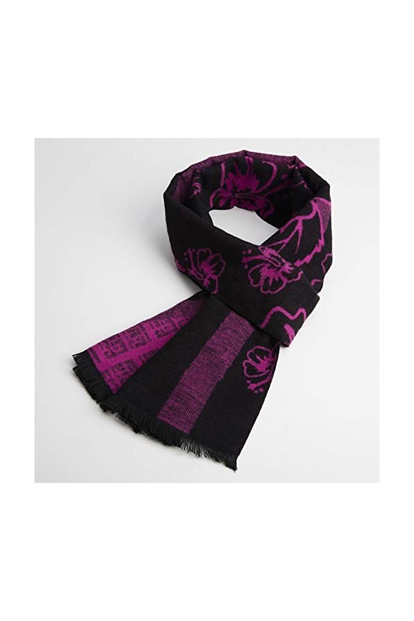 GCC Chaud Rectangle Doux écharpe dautomne et dhiver,Écharpe Sauvage Dâge Moyen Et âgé Écharpe Chaude dimpression Recto-Ve