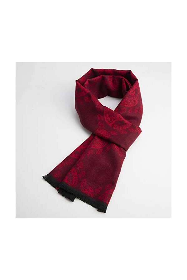 GCC Chaud Rectangle Doux écharpe dautomne et dhiver,Écharpe Sauvage Dâge Moyen Et âgé Écharpe Chaude dimpression Recto-Ve