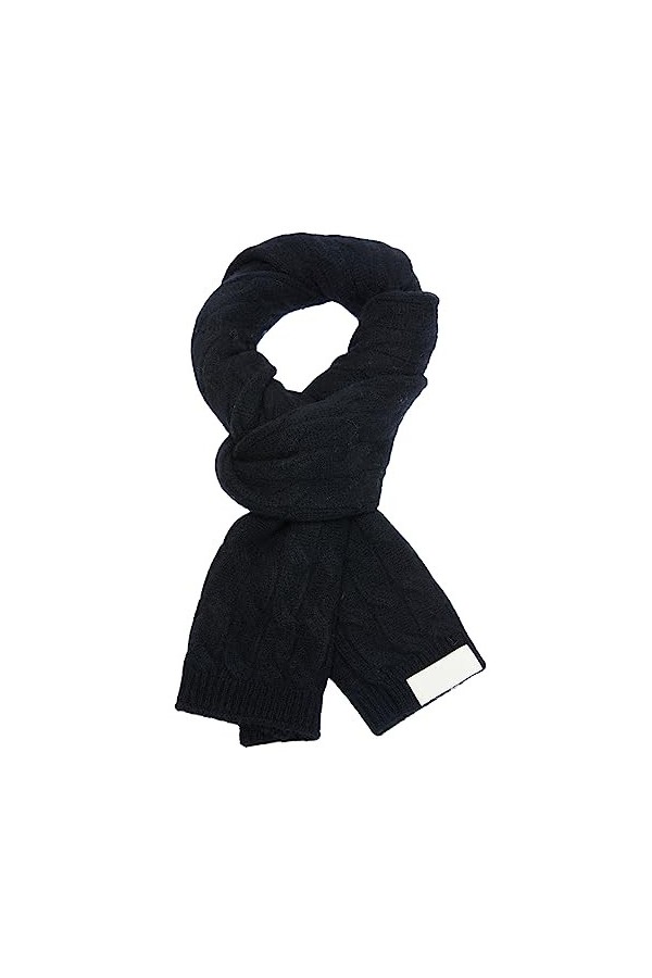 DBFBDTU Cachemires Écharpes Pour Ladie Femmes Tricoté Wrap Châles Laine Dhiver Hommes Scraf Chaud Automne Silencieux Black O