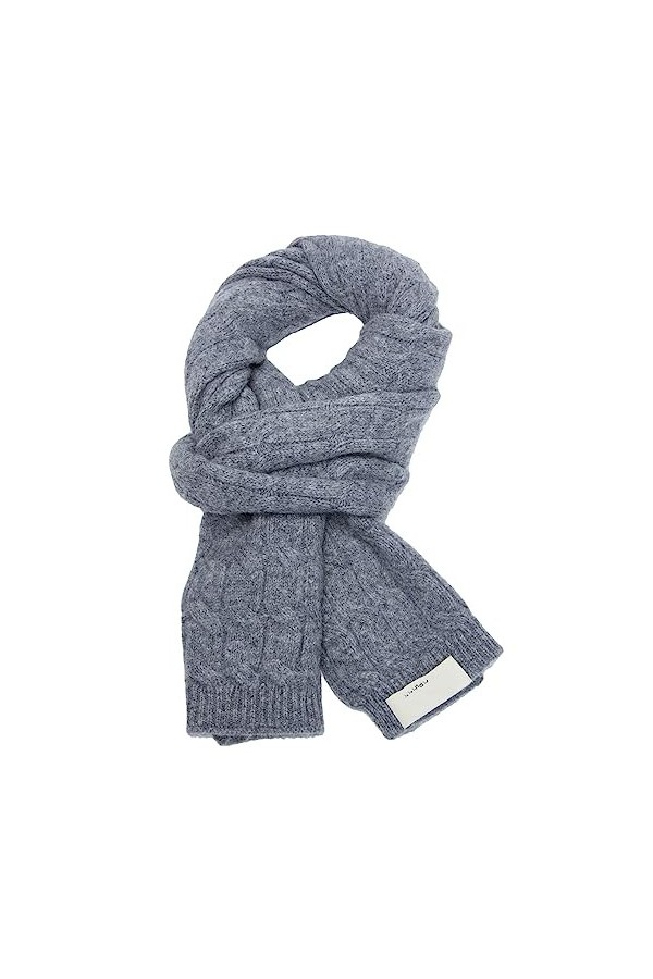 DBFBDTU Cachemires Écharpes Pour Ladie Femmes Tricoté Wrap Châles Laine Dhiver Hommes Scraf Chaud Automne Silencieux Black O