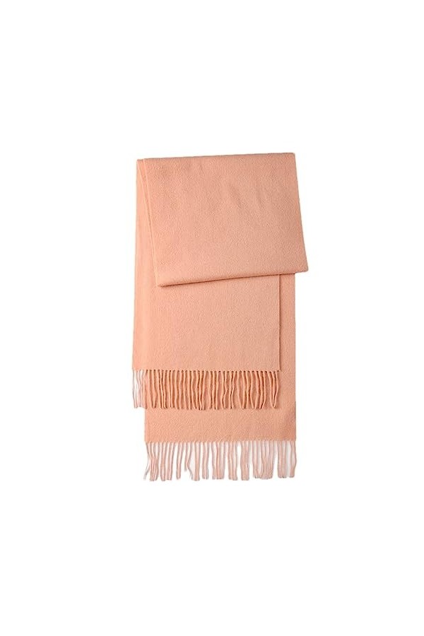 DBFBDTU Femmes Tricoté Châle Automne Plaid Solide Écharpe Hiver Chaud Noué Silencieux Pour Homme Beige One Size