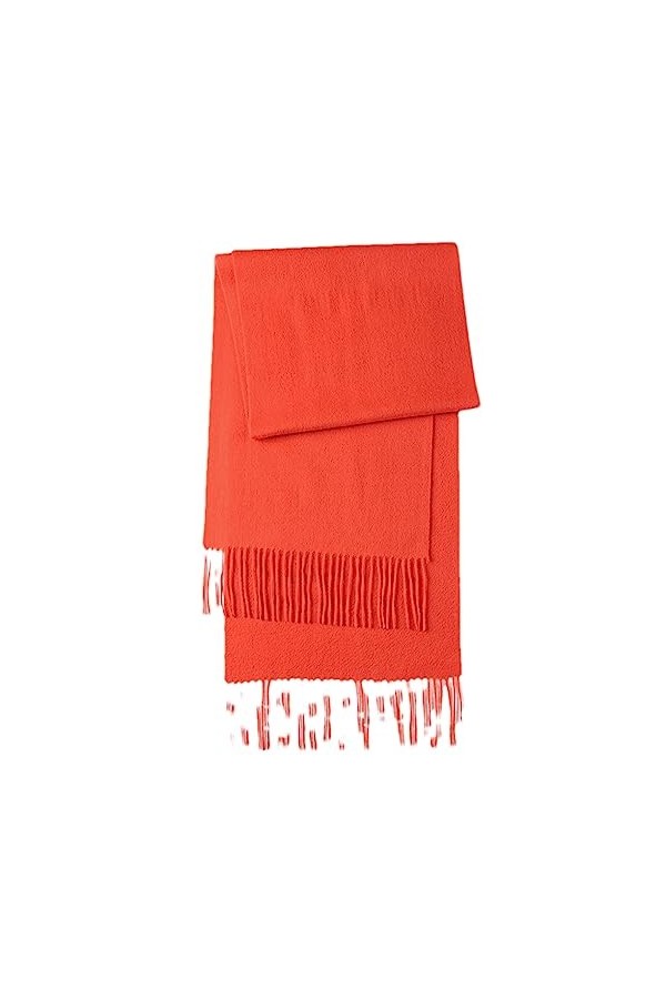 DBFBDTU Femmes Tricoté Châle Automne Plaid Solide Écharpe Hiver Chaud Noué Silencieux Pour Homme Beige One Size