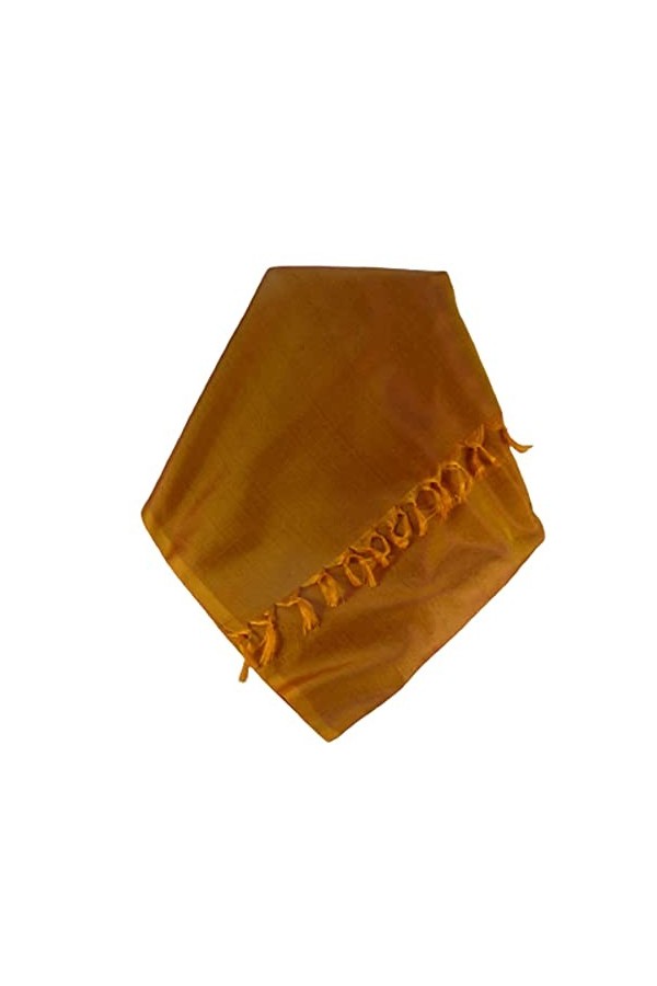 Pashmina & Silk Varanasi Foulard de Soie Ritu Yellow Gamme Heritage