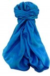 Pashmina & Silk Varanasi Foulard de Soie Sumra Blue Gamme Heritage