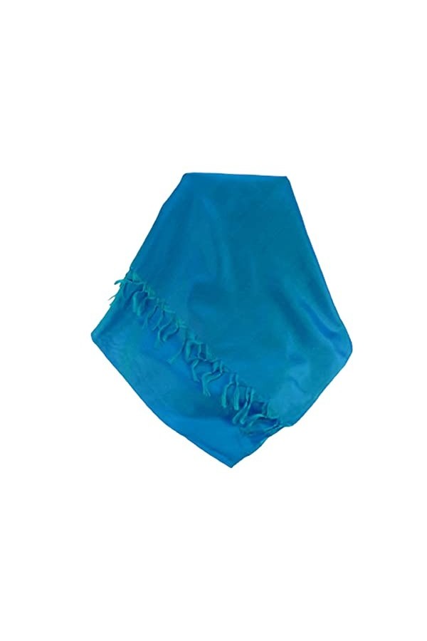 Pashmina & Silk Varanasi Foulard de Soie Sumra Blue Gamme Heritage