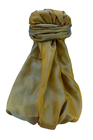 Pashmina & Silk Varanasi Foulard de Soie Mazum Green Gamme Heritage
