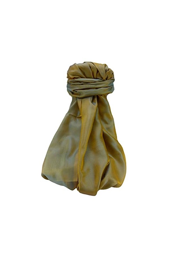 Pashmina & Silk Varanasi Foulard de Soie Mazum Green Gamme Heritage