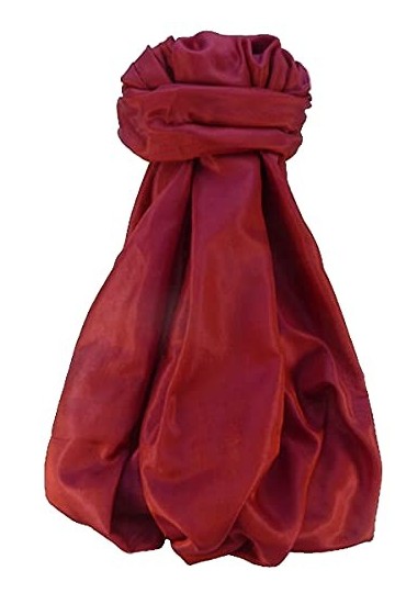 Pashmina & Silk Varanasi Foulard de Soie Bhatti Red Gamme Heritage