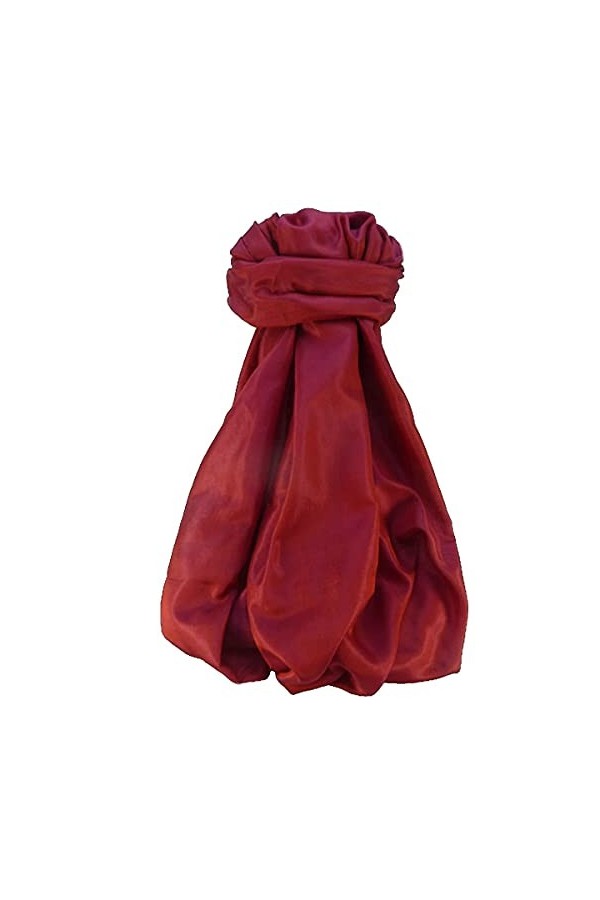 Pashmina & Silk Varanasi Foulard de Soie Bhatti Red Gamme Heritage