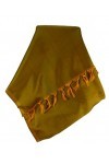 Pashmina & Silk Varanasi Foulard de Soie Rekha Yellow Gamme Heritage