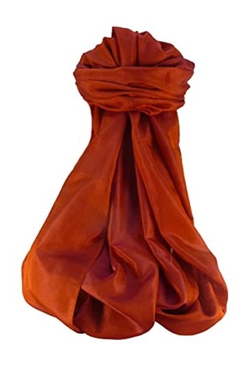 Pashmina & Silk Varanasi Foulard de Soie Rishi Red Gamme Heritage