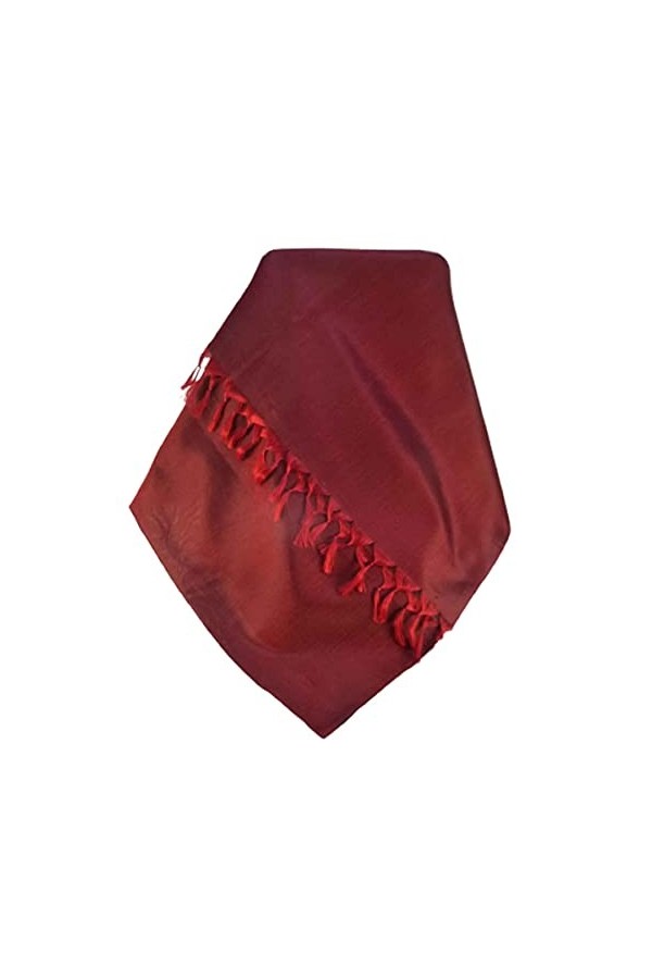Pashmina & Silk Varanasi Foulard de Soie Tania Red Gamme Heritage