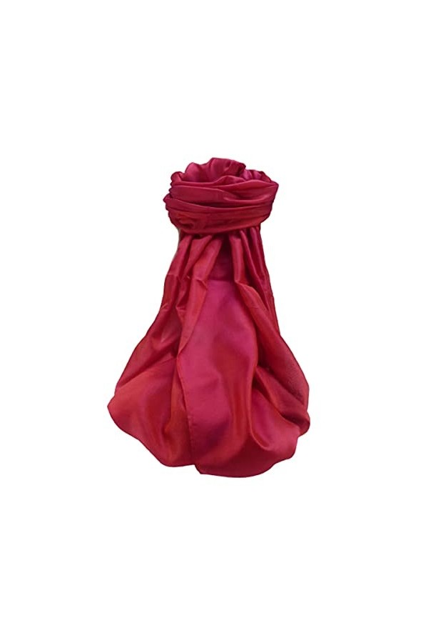 Pashmina & Silk Varanasi Foulard de Soie Kulkami Red Gamme Heritage
