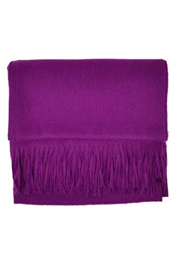 Écharpe en laine de cachemire pashmina châles et écharpes épaisses et douces pour lhiver chaud, violet
