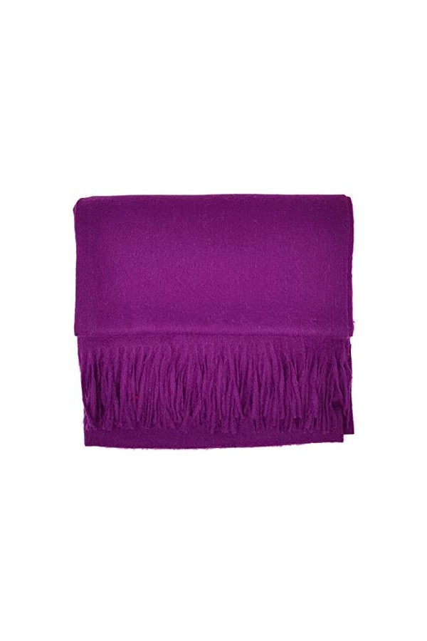 Écharpe en laine de cachemire pashmina châles et écharpes épaisses et douces pour lhiver chaud, violet