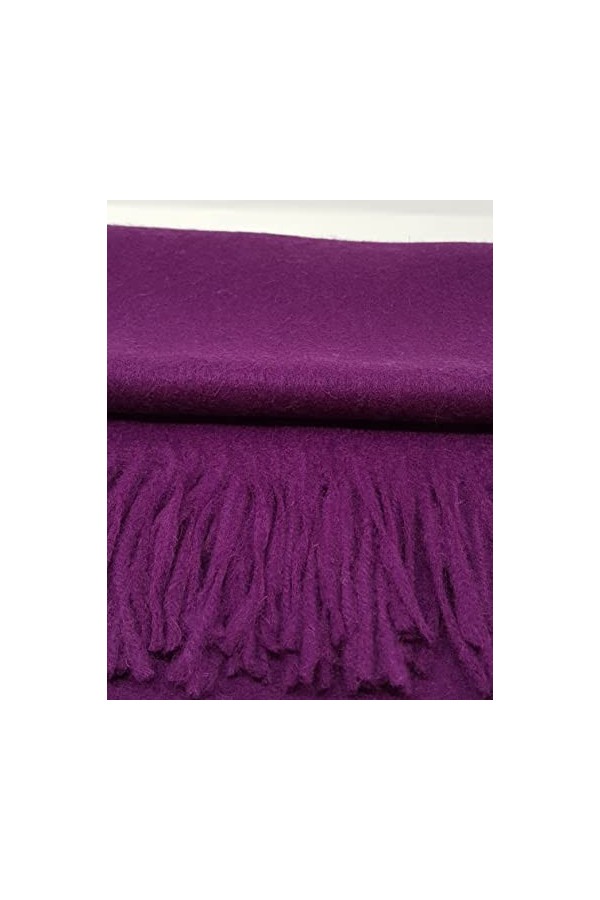 Écharpe en laine de cachemire pashmina châles et écharpes épaisses et douces pour lhiver chaud, violet