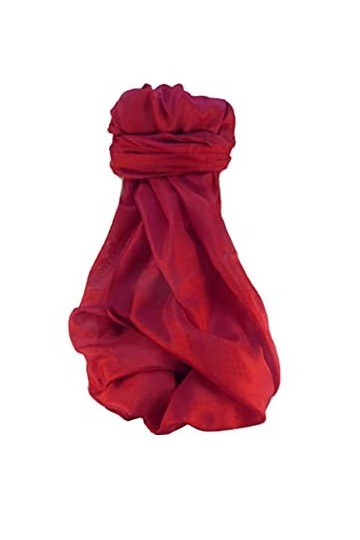 Pashmina & Silk Varanasi Foulard de Soie Rangasan Red Gamme Heritage