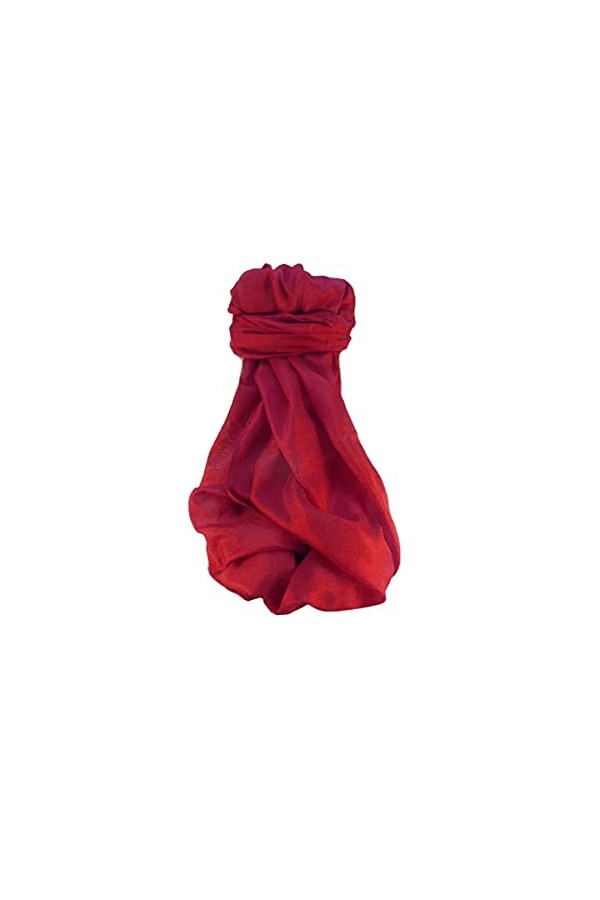 Pashmina & Silk Varanasi Foulard de Soie Rangasan Red Gamme Heritage