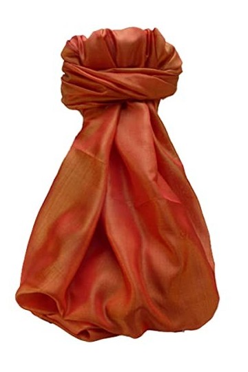Pashmina & Silk Varanasi Foulard de Soie Deepa Red Gamme Heritage