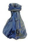 Pashmina & Silk Varanasi Foulard de Soie Khalil Blue Gamme Heritage