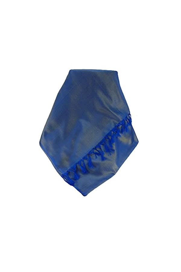 Pashmina & Silk Varanasi Foulard de Soie Khalil Blue Gamme Heritage